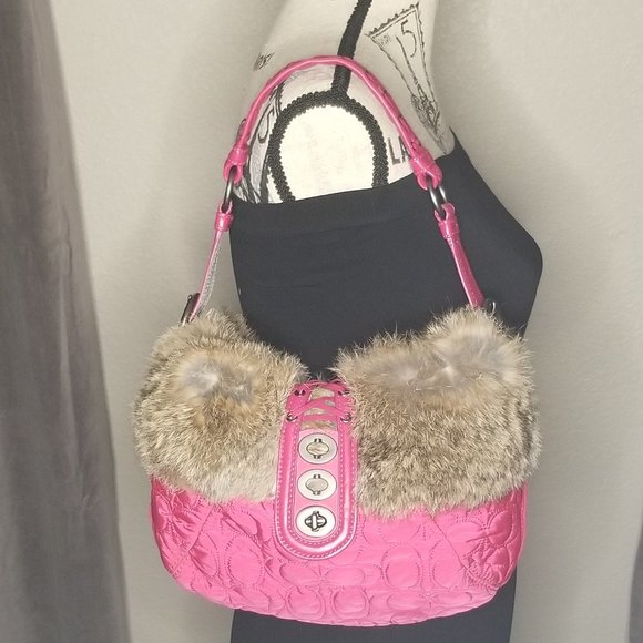 NWOT- Coach Quilt Rabbit Leather Hobo Bag - Picture 1 of 11